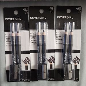 COVERGIRL 500 Black eyebrow pencil (3 piece bundle)